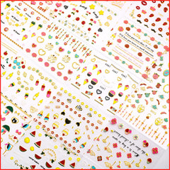 SPLOCUDU strawberry design decals for playful nail art