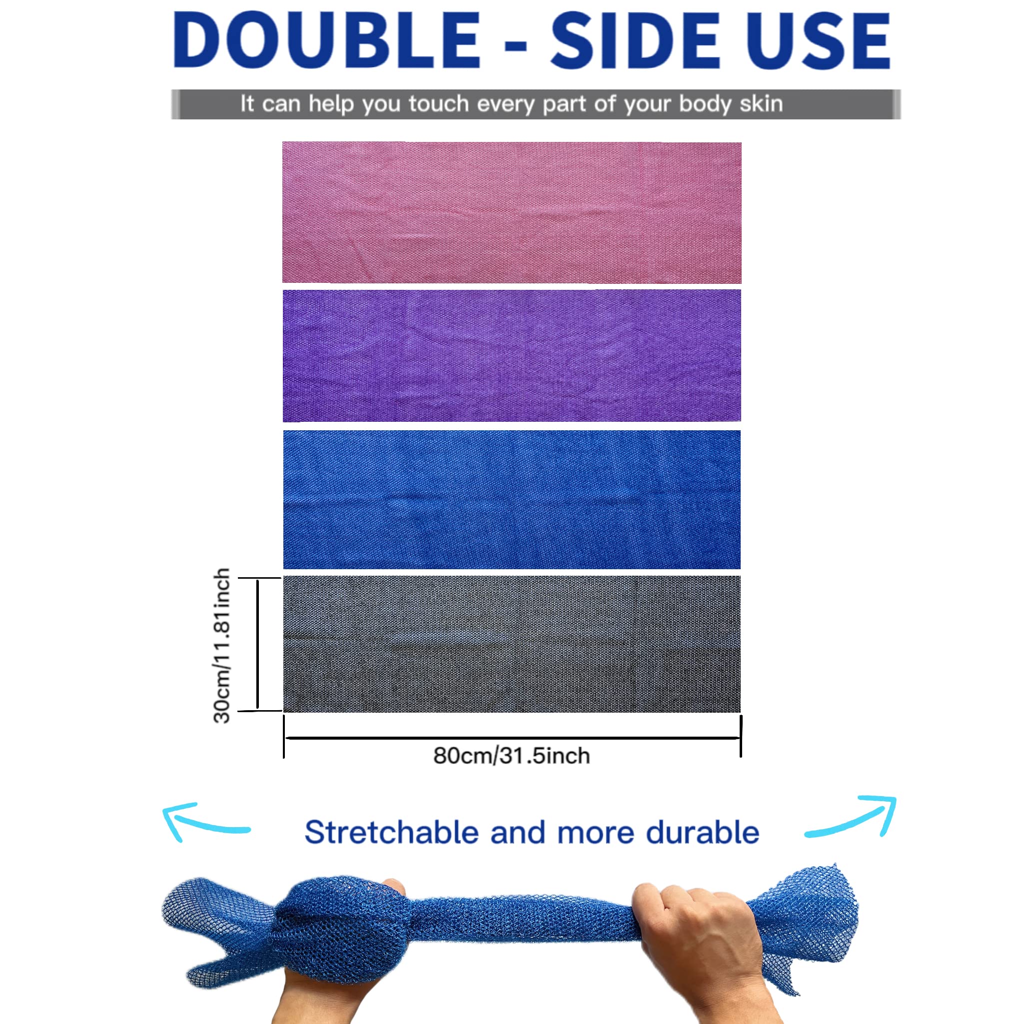 SPMKTBOZAI net exfoliante africano, largo 11,8 x 31,5 pulgadas para cubrir todo el cuerpo.