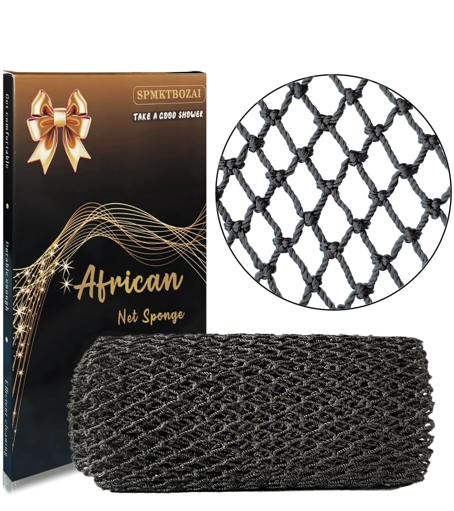 Esponja de red africana SPMKTBOZAI, primer plano con textura exfoliante suave