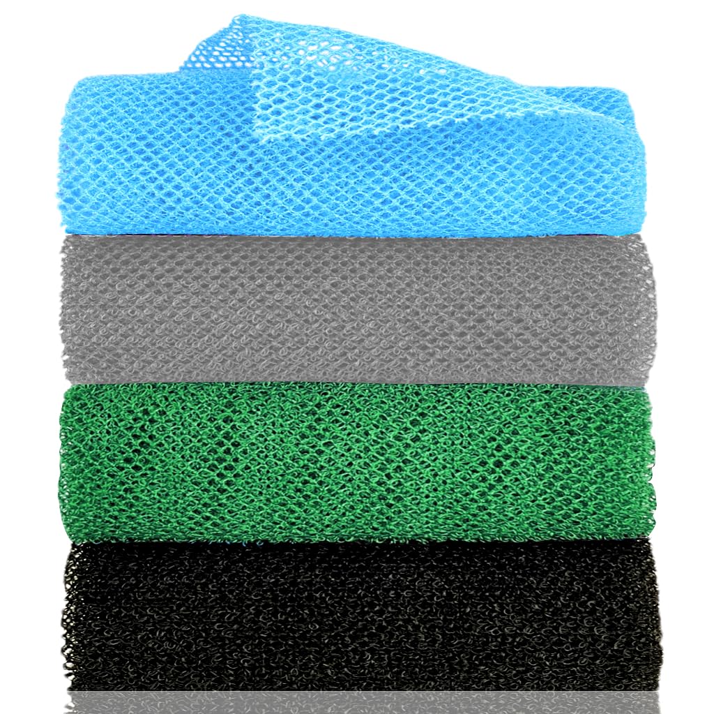 SPMKTBOZAI malla exfoliante africana negra para piel suave y limpieza profunda.