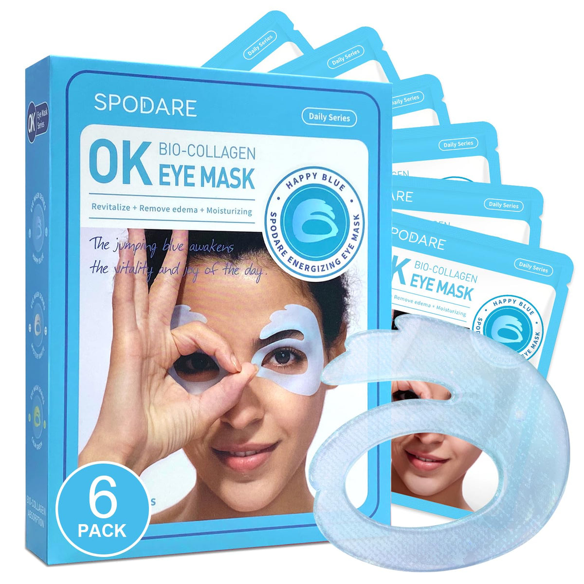 SPODARE OK Shape Eye Masks 360°-fit for full eye contour hydration.