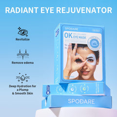 SPODARE OK Shape Eye Masks targeting puffy eyes with soothing hydration.