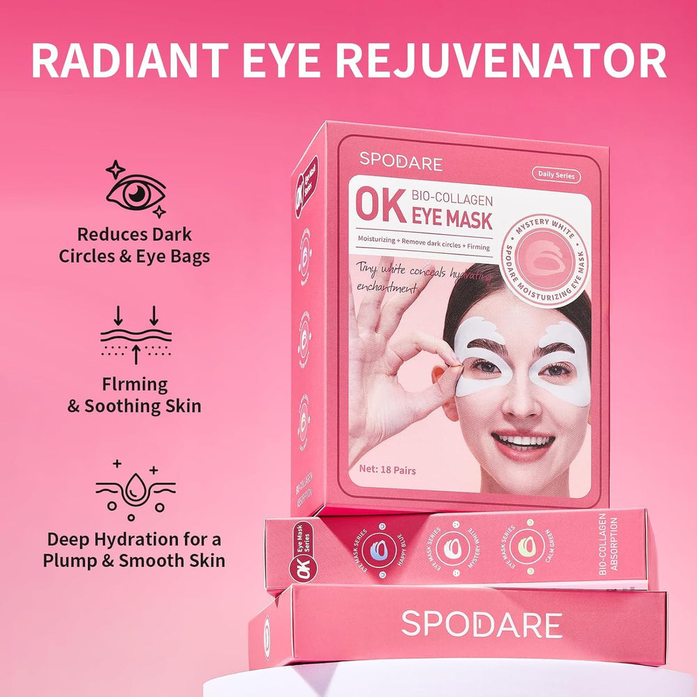 SPODARE OK Shape Eye Masks collagen formula helps minimize pores and smooth fine lines