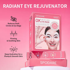 SPODARE OK Shape Eye Masks collagen formula helps minimize pores and smooth fine lines