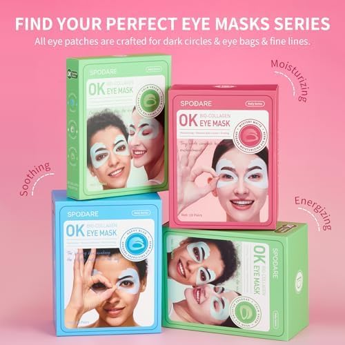 SPODARE OK Shape Eye Masks mystery white packaging for gifting or self-care