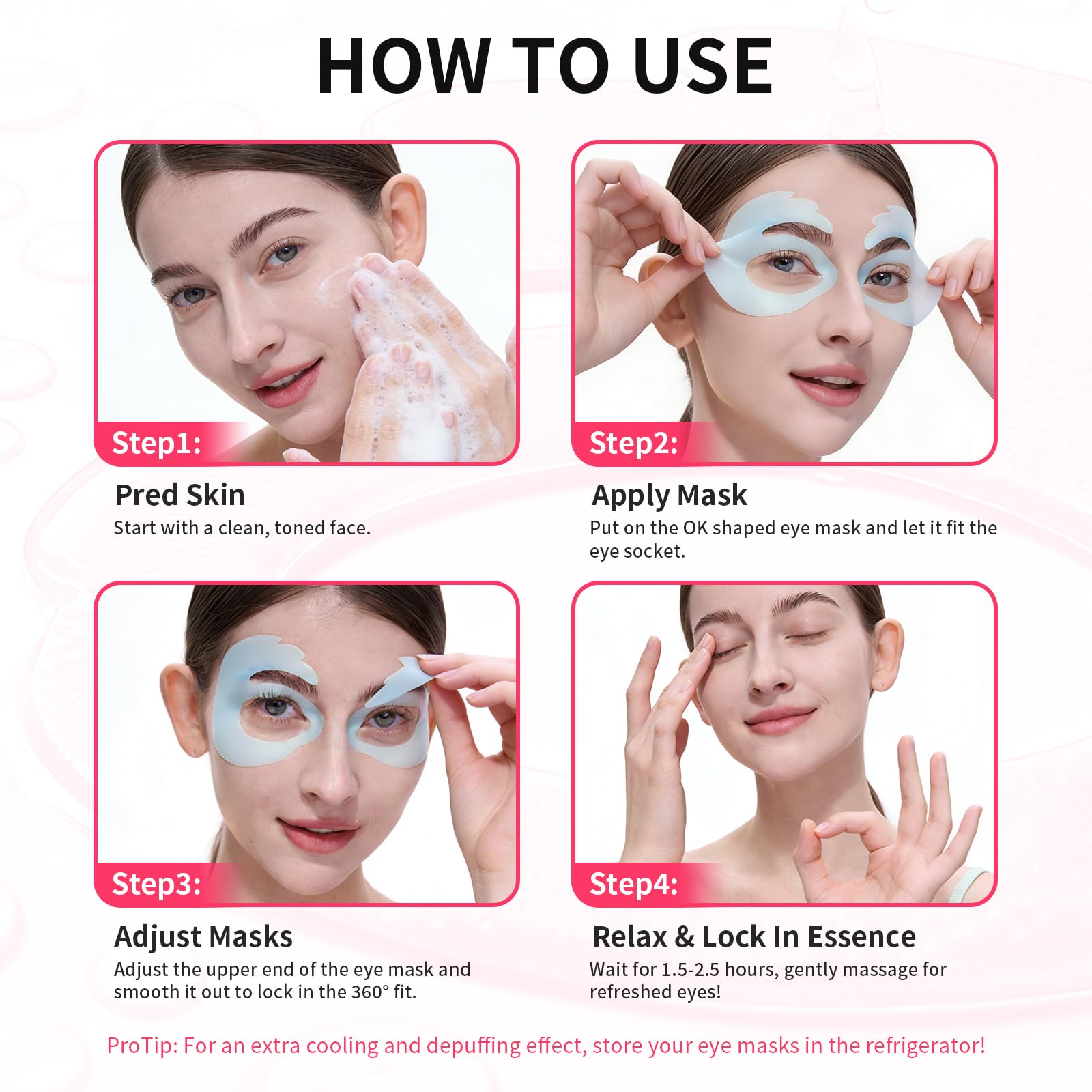 SPODARE OK Shape Eye Masks OK shape design hugs the eye contour for full coverage