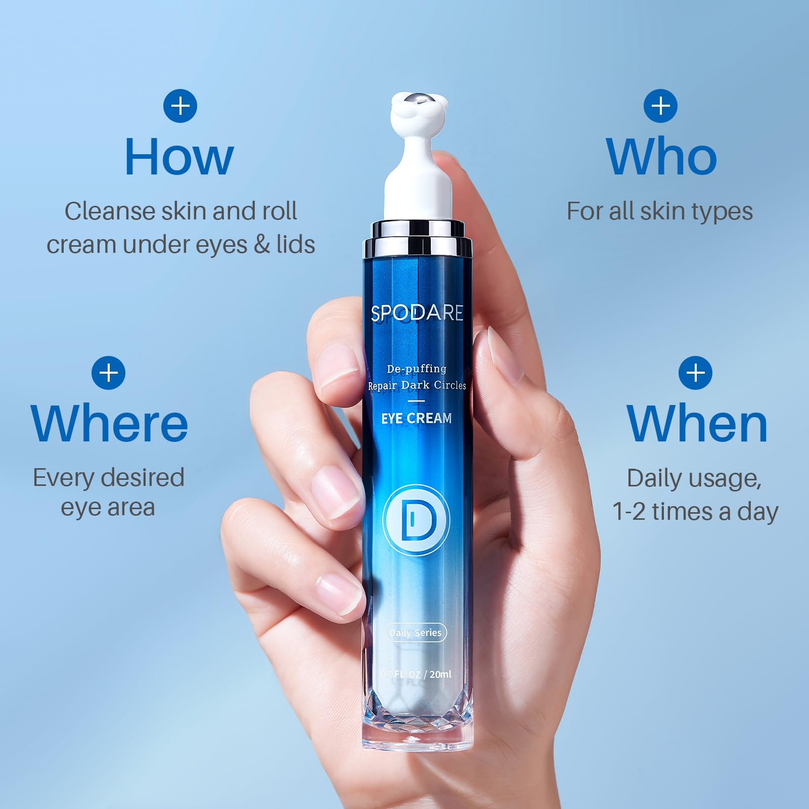 SPODARE crema de ojos vegana libre de crueldad