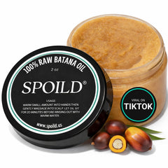 Spoild Batana oil bottle pour for easy scalp application and quick styling.