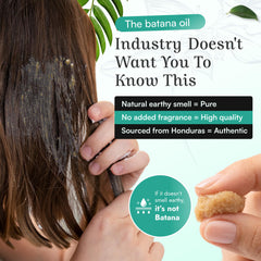 Spoild Batana oil scalp application demonstrates convenient at-home nourishment.