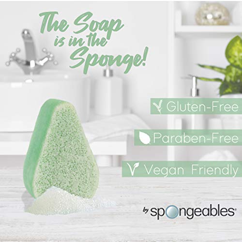 Spongeables 20+ washes sponge provides long lasting cleansing versatility.