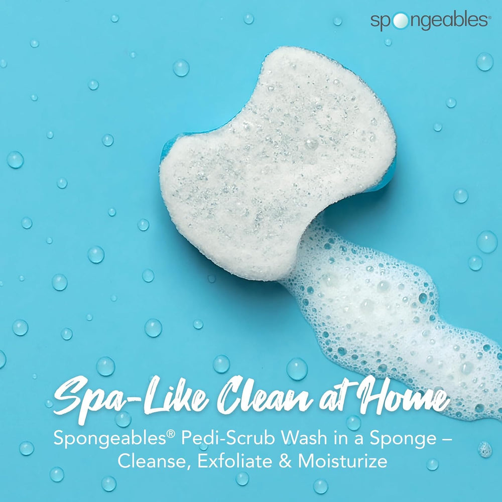 Spongeables esponja exfoliante para pies con textura rugosa.