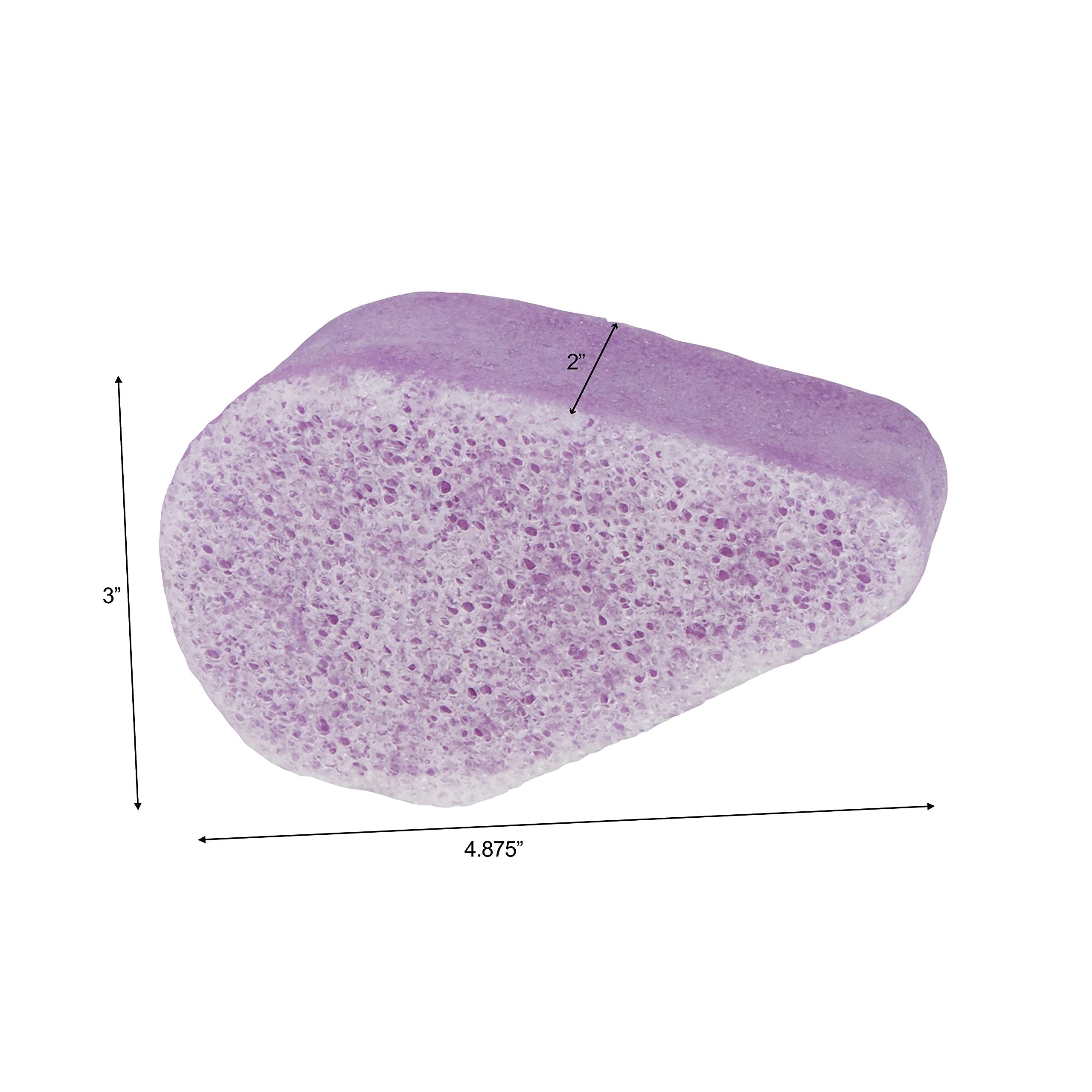 Spongeables Lavender Anti Cellulite Sponge soft side for cleansing and moisturizing.