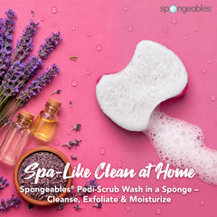 Pedi Scrub Lavender sponge with smooth side for cleansing and hydration