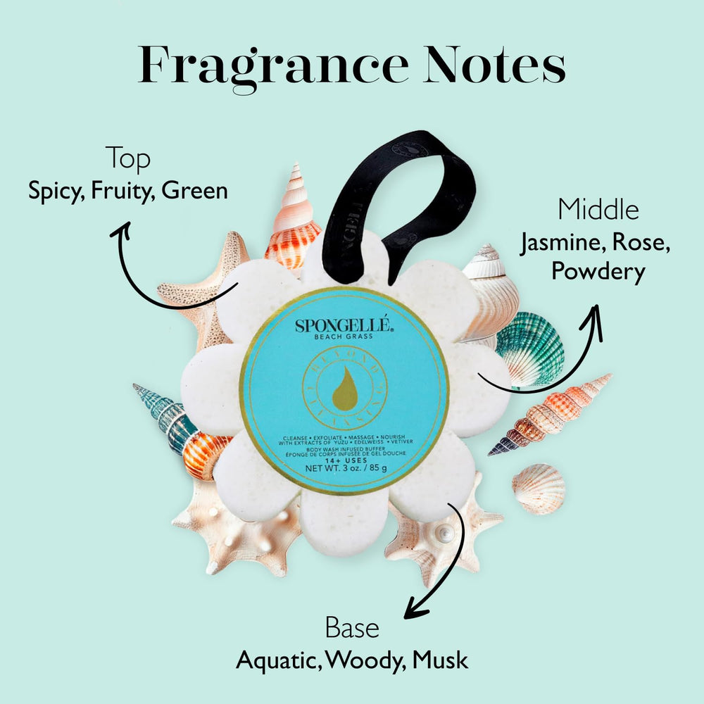 SPONGELLÉ Beach Grass Wild Flower textura exfoliante que se transforma en seda