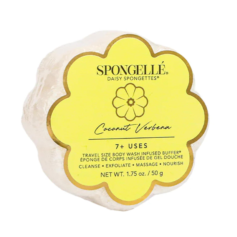 SPONGELLÉ Coco Verbena Spongette vista frontal para lavado aromático diario