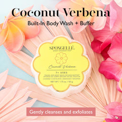 SPONGELLÉ Coco Verbena Spongette con ingredientes cremosos para exfoliación suave