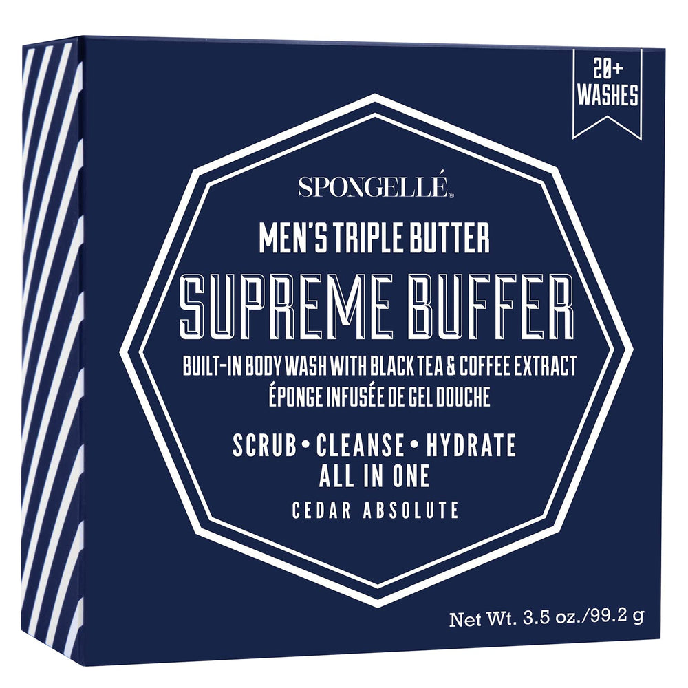 SPONGELLÉ buffer cedar-absolute: ritual de limpieza diario con exfoliación suave y renovación de la piel.