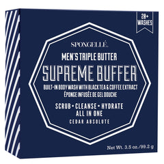 SPONGELLÉ buffer cedar-absolute: ritual de limpieza diario con exfoliación suave y renovación de la piel.
