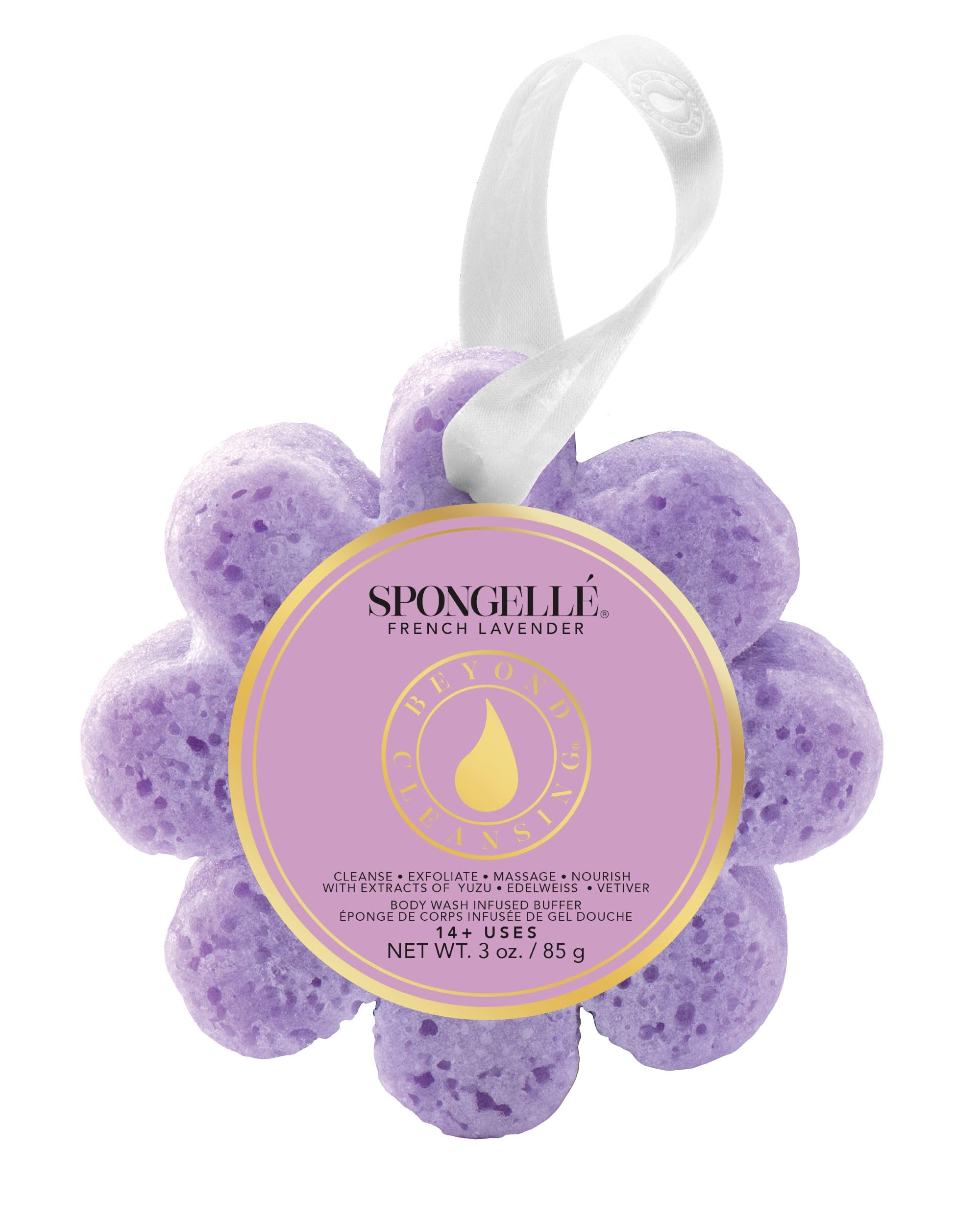 Spongellé Lavanda Francia, esponja con jabon incorporado para exfoliacion suave