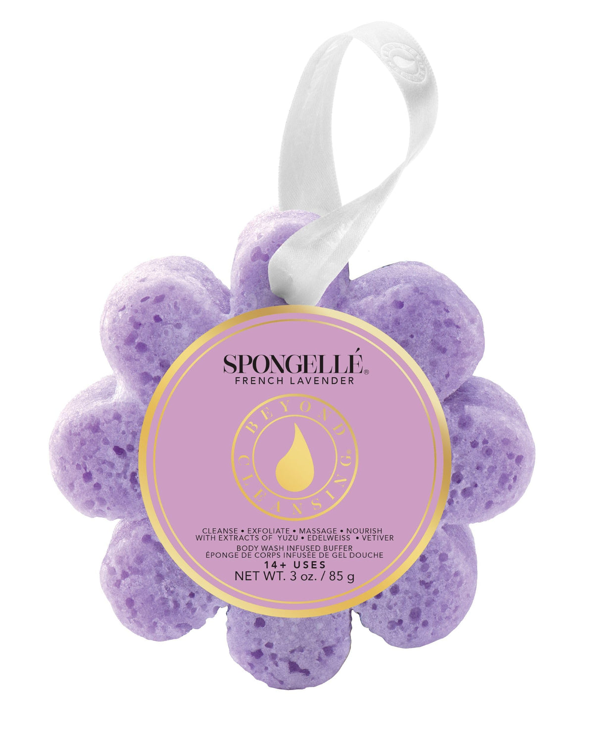 Spongellé Lavanda Francia, esponja con jabon incorporado para exfoliacion suave