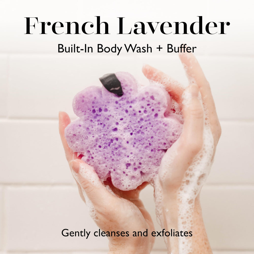Spongellé Lavanda Francia, espuma cremosa para limpieza suave y aroma relajante