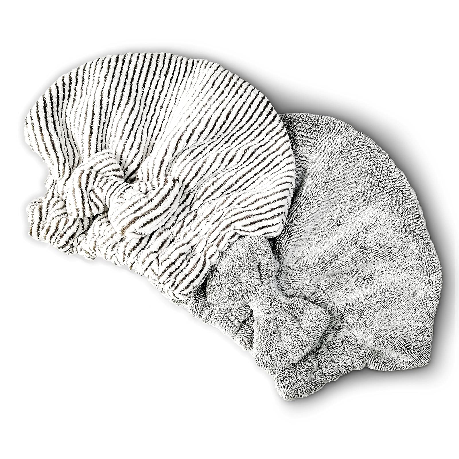 SportMore toalla de microfibra para cabello con rayas, secado rápido y suave al tacto.