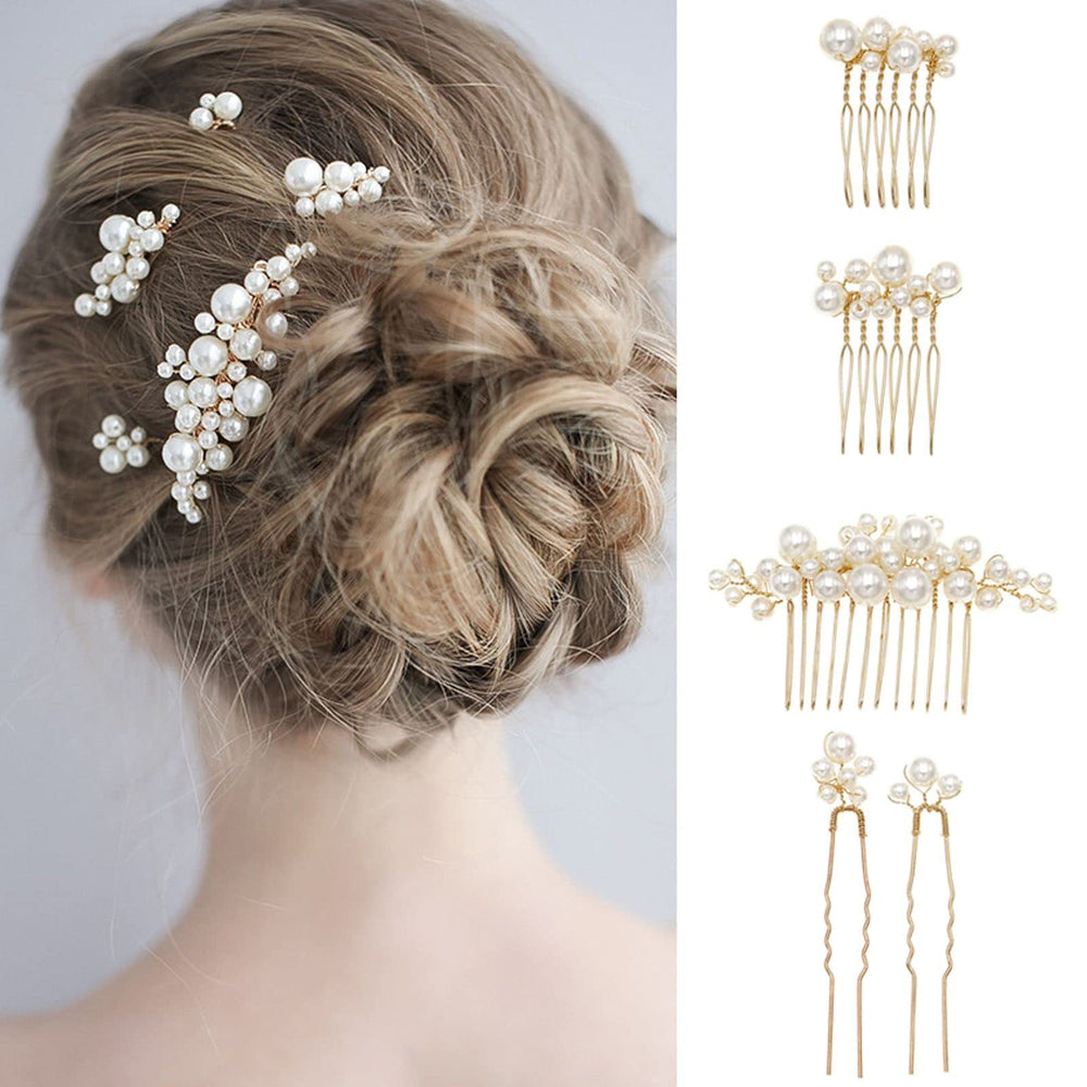 Sppry accesorio de pelo con perlas para peinado romántico.