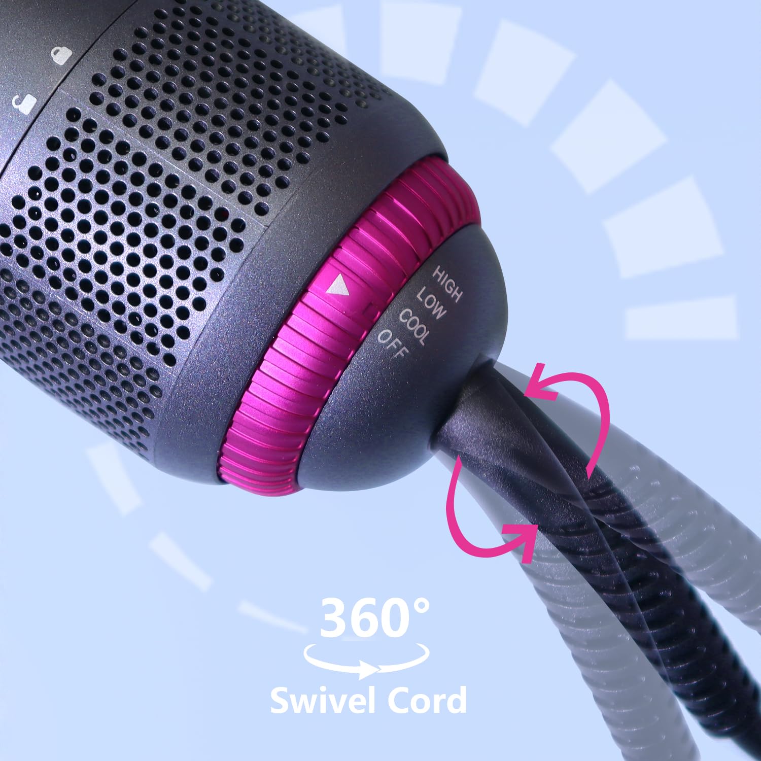 SPPZCUR negative ions technology reducing frizz and static