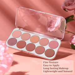 Applying the blush with brush demonstrates effortless application