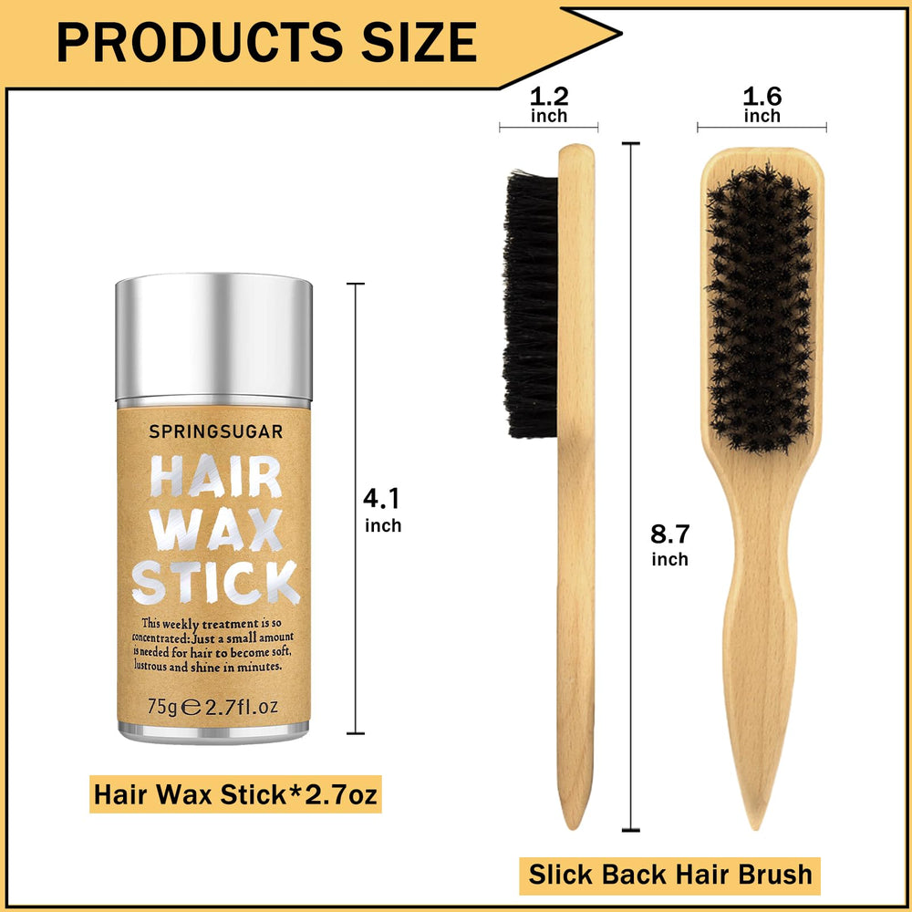 SPRINGSUGAR Beeswax and Castor Oil enriched wax supports healthy-looking hair.