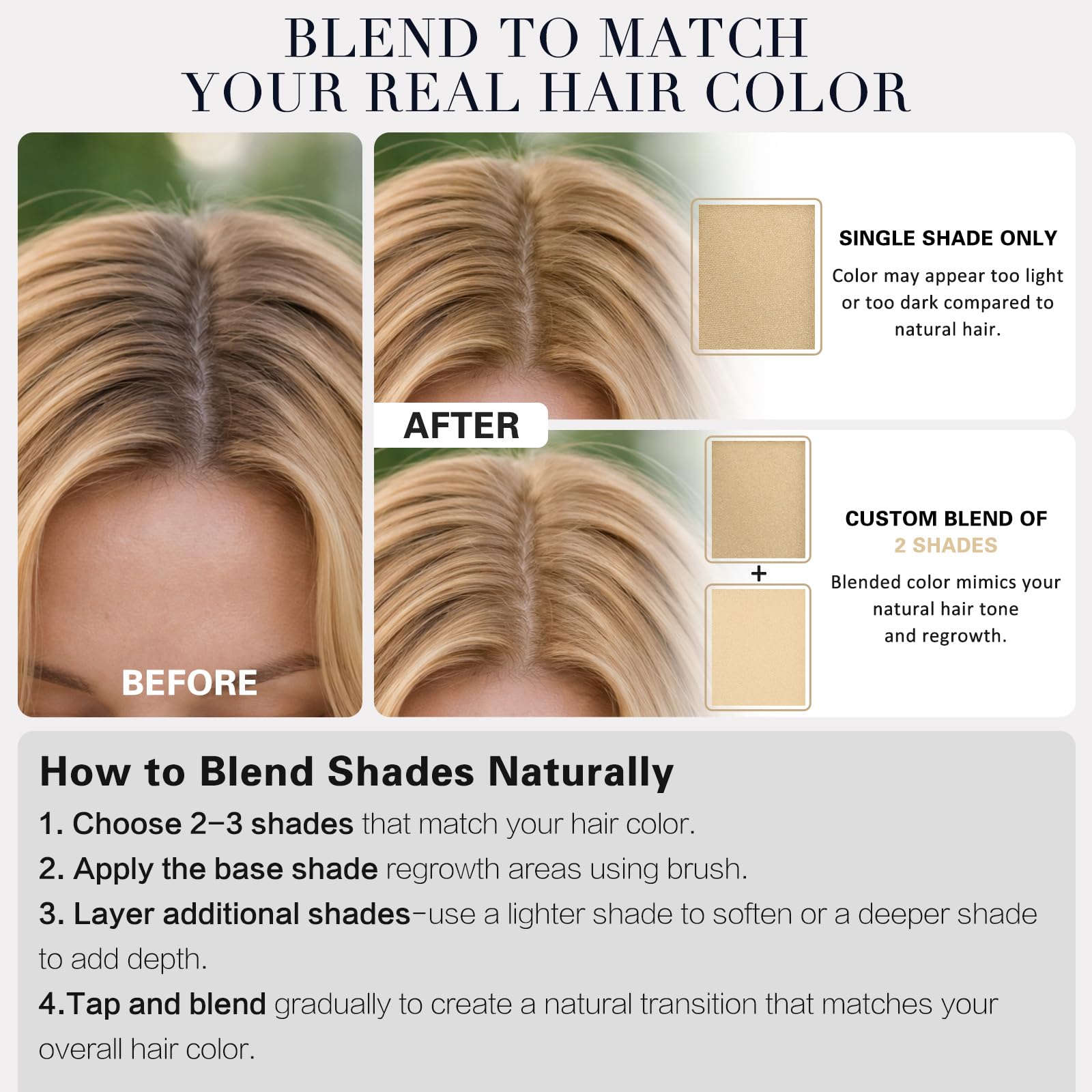 SPRINGSUGAR hairline coverage on thinning edges before and after