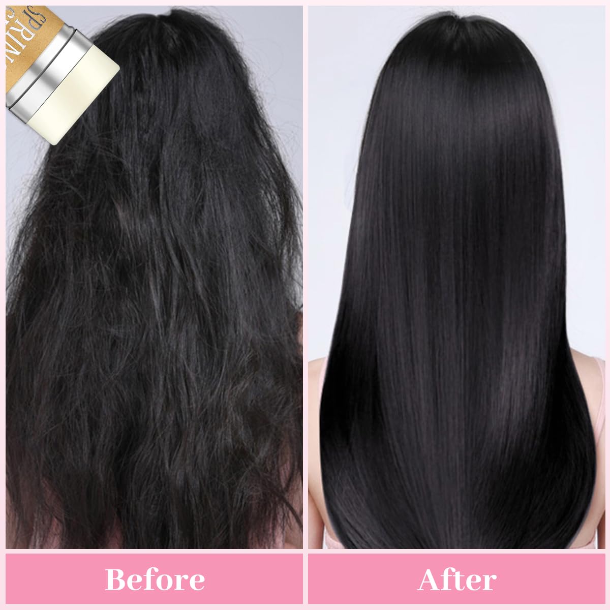 SPRINGSUGAR rat-tail comb helps part hair cleanly and evenly.