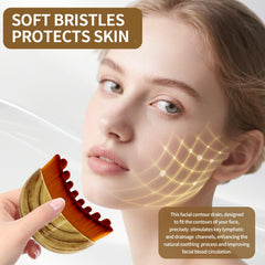 sprsum Lymphatic Drainage Massager Bristles Closeup highlights soft bristles for gentle glide.