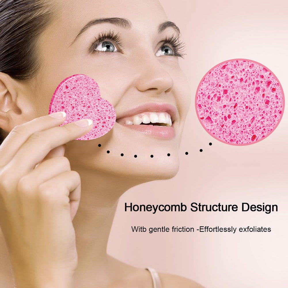 Spunspon eco-friendly cellulose sponge option for skin-safe cleansing.