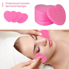 Spunspon natural wood-pulp cellulose sponge with soft texture for skin-friendly use.