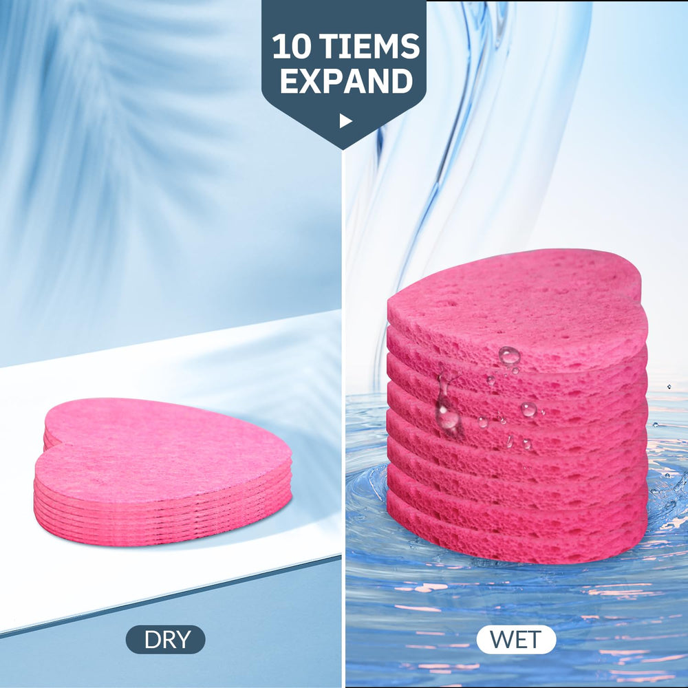 Spunspon palm-size sponge ideal for daily cleansing and makeup removal.