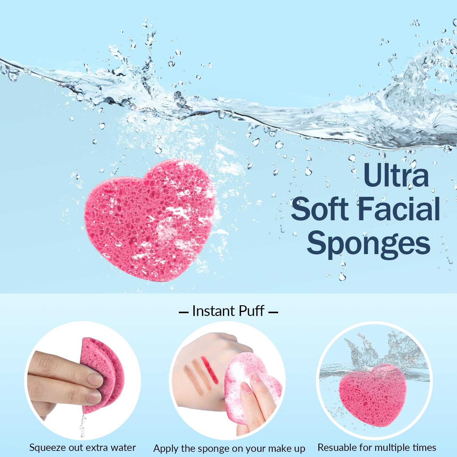 Spunspon travel-friendly sponge pack ready for on-the-go cleansing routines.