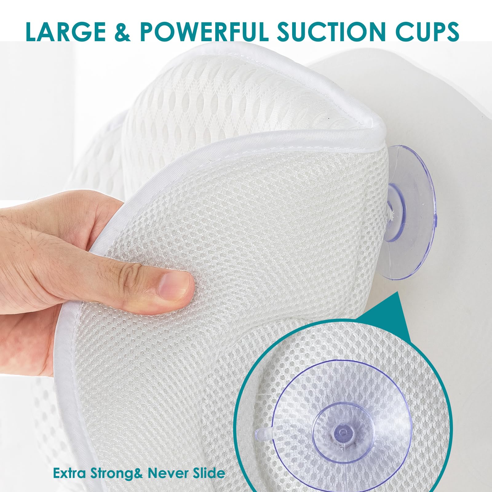 SQLHM bath pillow breathable material dries quickly after use.
