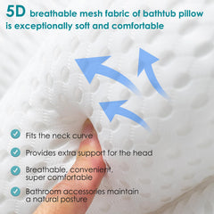 SQLHM bath pillow non-slip suction cups secure it to any tub.