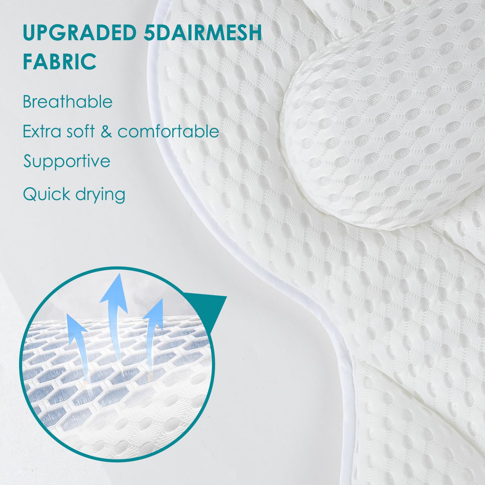 SQLHM bath pillow quick-dry, easy-clean design stays fresh.