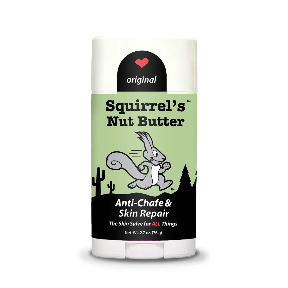 Squirrel's Nut Butter Barrita Antirrozaduras aplicada en muslos para mayor comodidad durante la actividad física.