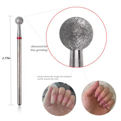 SQULIGT ball head nail drill bit 3.0mm for natural and acrylic nail prep