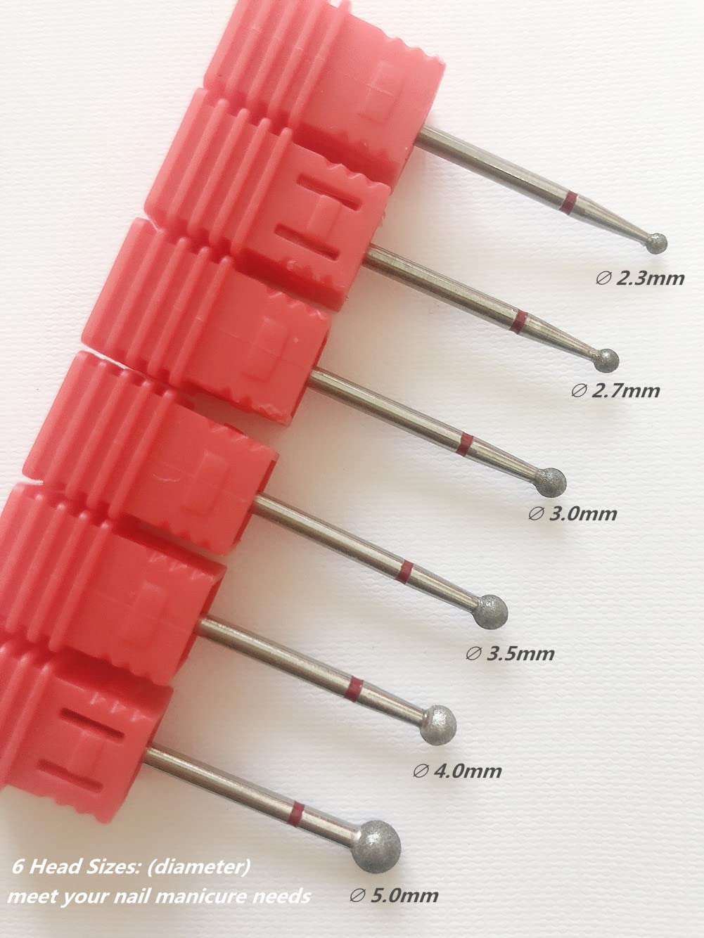SQULIGT ball head nail drill bit 5.0mm for faster detailing and shaping