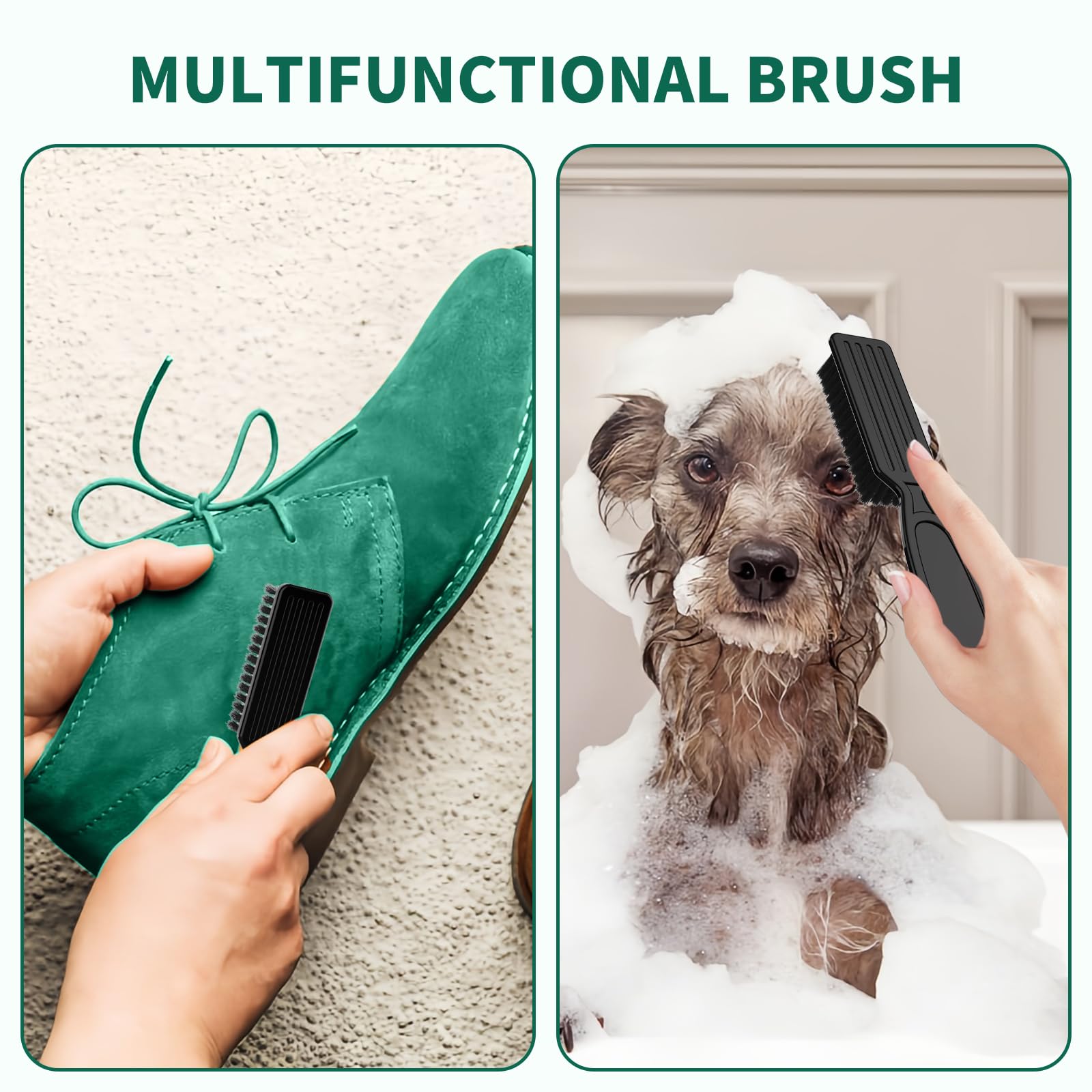SQULIGT non-slip handle brush offers comfortable grip during cleaning.