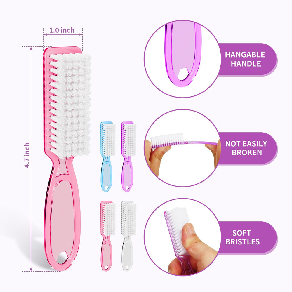 SQULIGT non-slip handle nail brush highlights flexible bristles for precise cleaning.