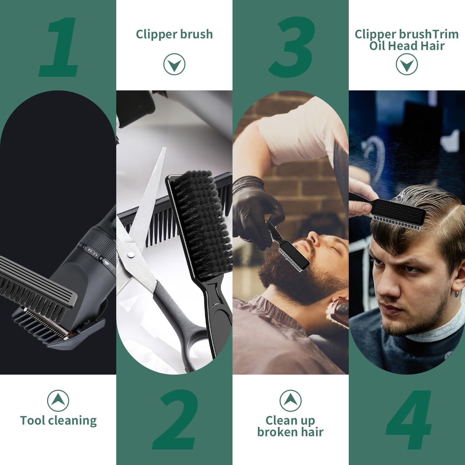 SQULIGT trimmer cleaning brush keeps blades hygienic between trims.