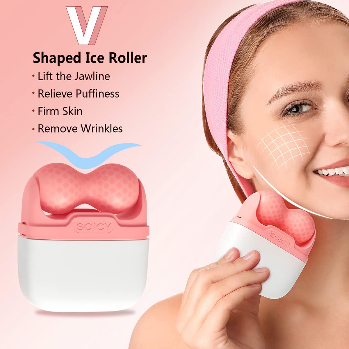SRAVON Ice Roller Double Ended dual heads provide gentle massage and cold compress.