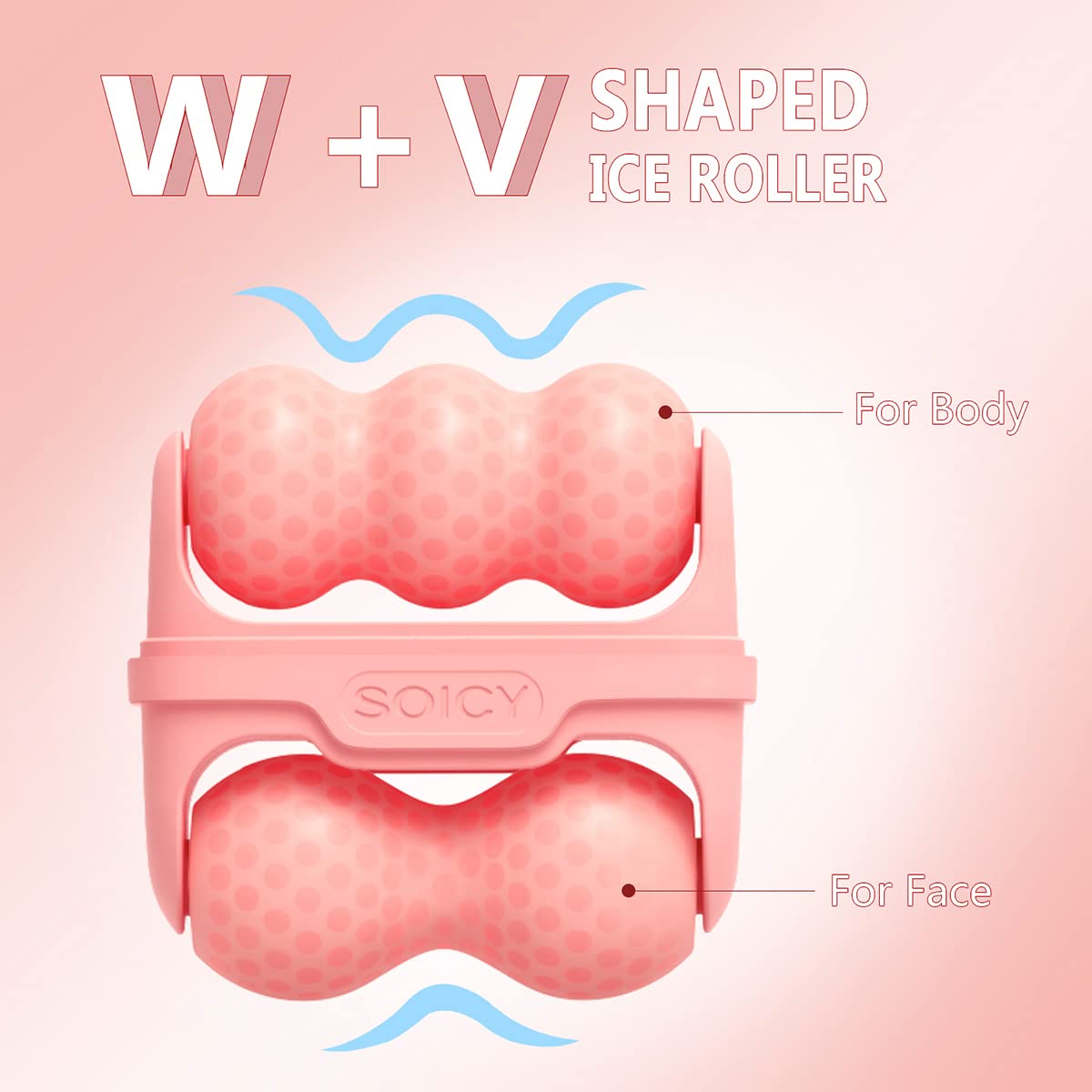 SRAVON Ice Roller Double Ended eye-area focus reduces under-eye puffiness.