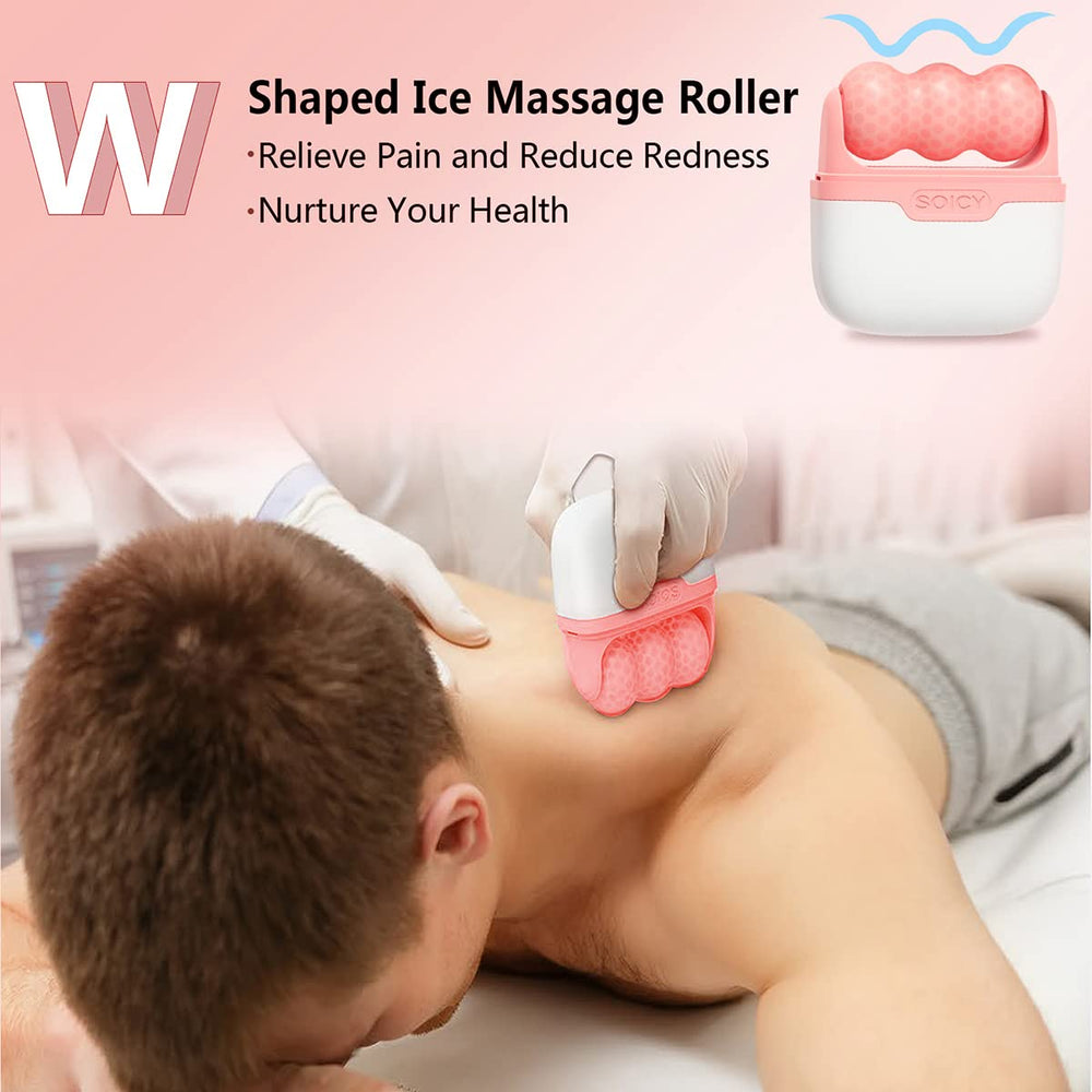 SRAVON Ice Roller Double Ended jawline head aids cooling and contouring.