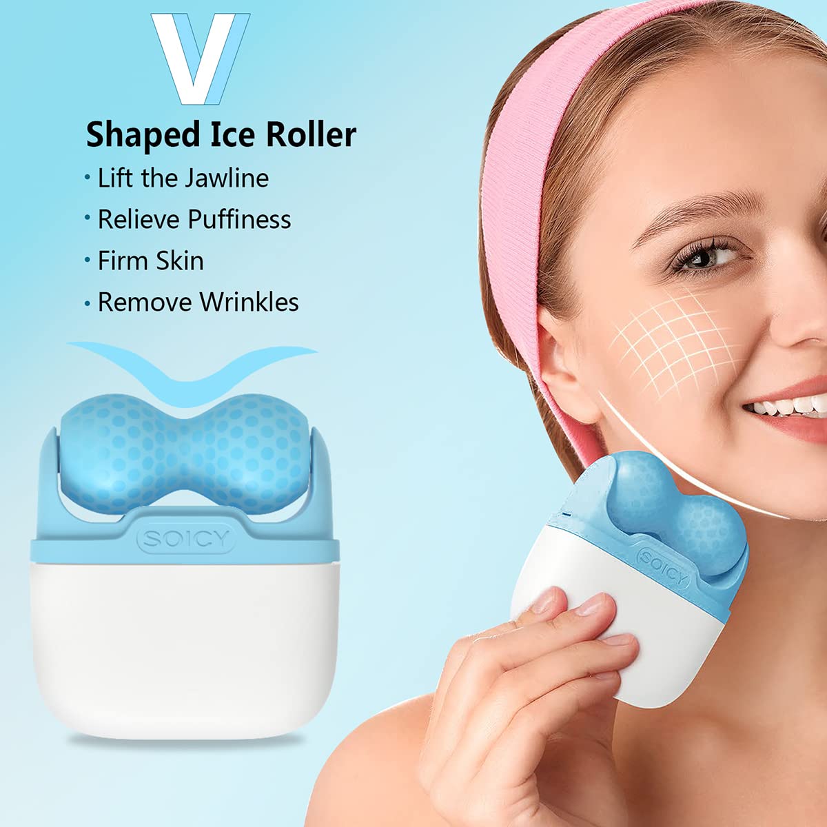SRAVON Ice Roller helps tighten pores and calm skin with cold therapy.